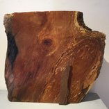 Eisenfigur auf Holz (Kirsche), 55x50x6,5cm (HxBxT), 2018